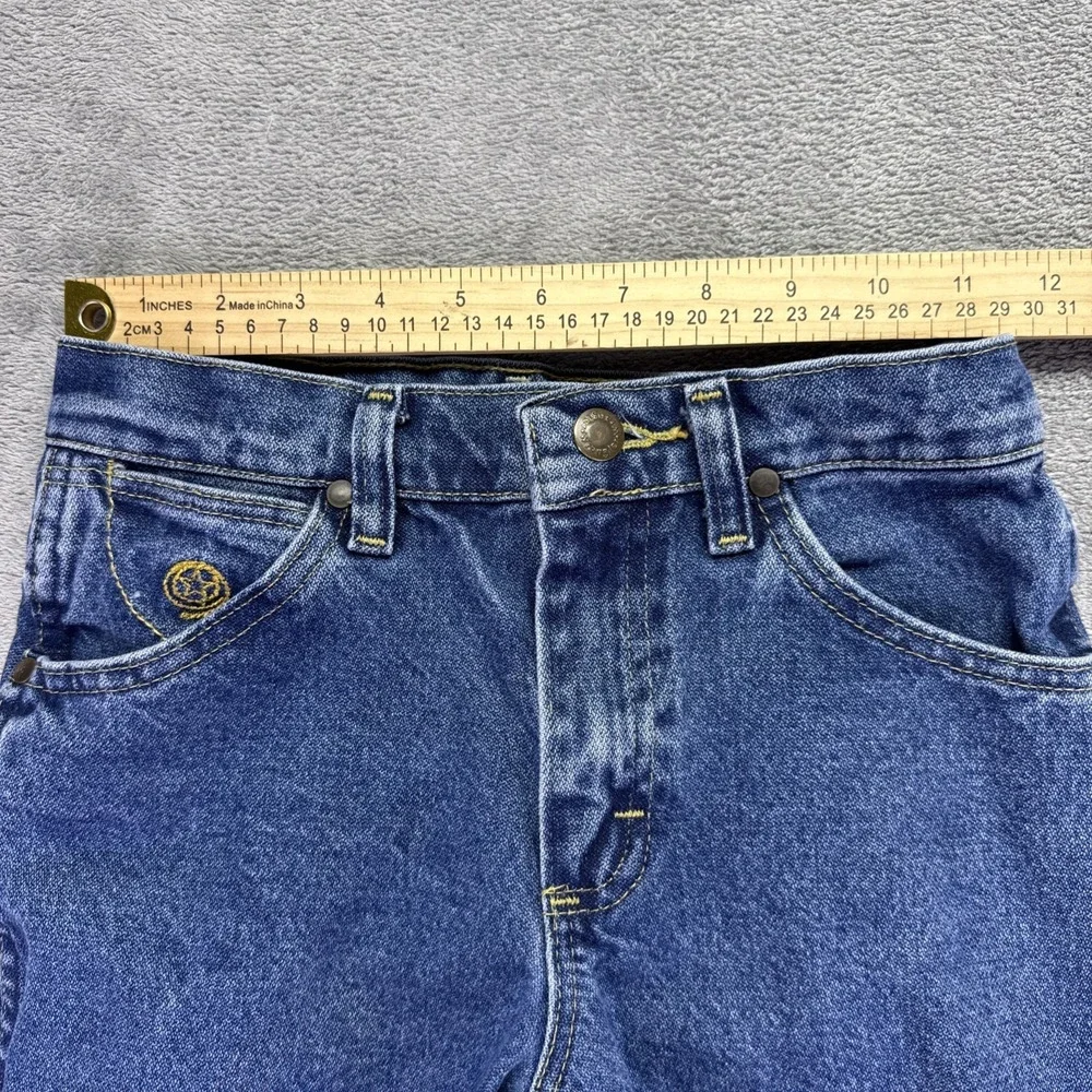 Wrangler Jeans Boys‎ Size 12 Slim Blue Straight Leg Denim Adjustable Waist